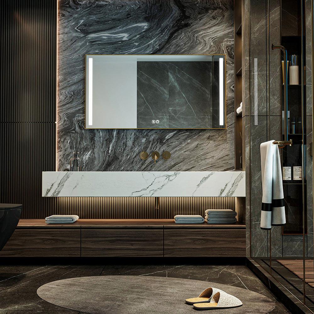 Customized left and right illuminated LED mirror with Frame