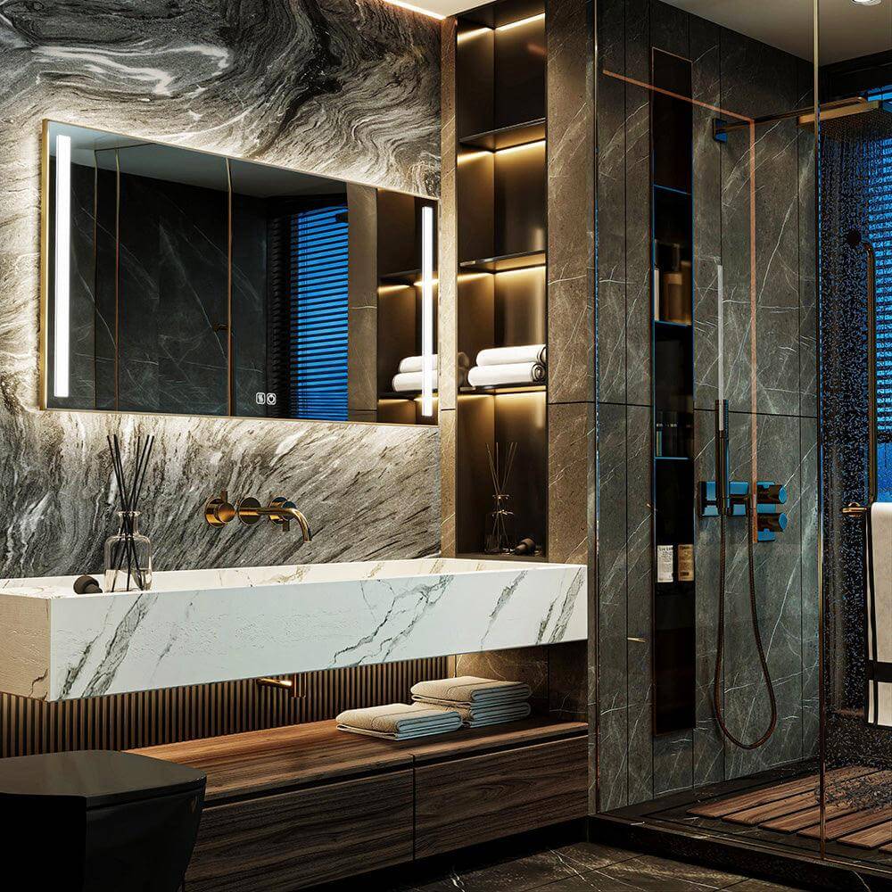 illuminated LED mirror with Frame