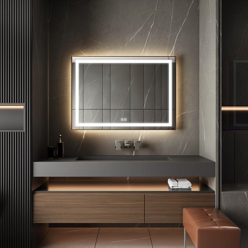 Customized illuminated LED bathroom mirror with Frame