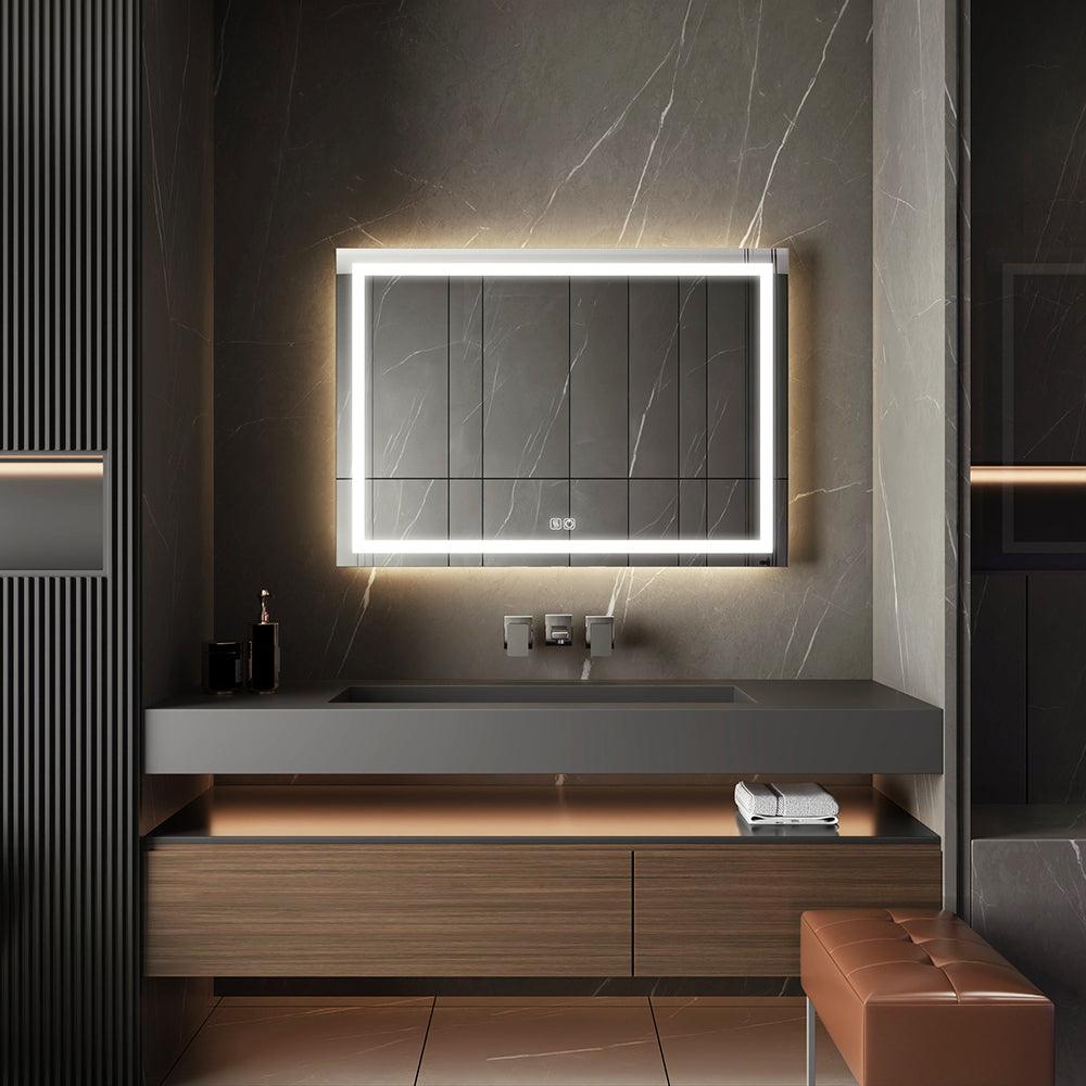 Customized illuminated LED bathroom mirror