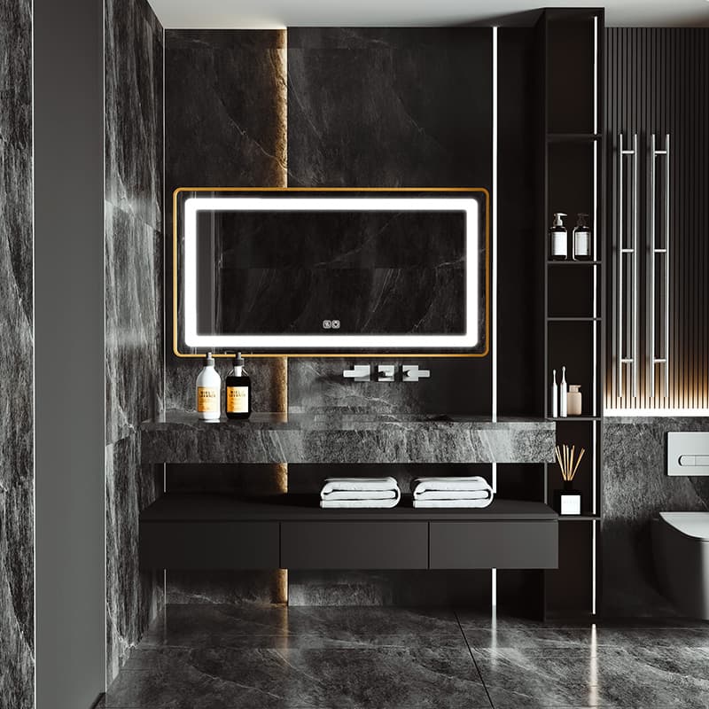 Customized illuminated LED bathroom mirror with Framed