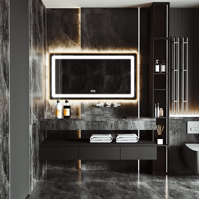 Customized illuminated LED bathroom mirror with Framed