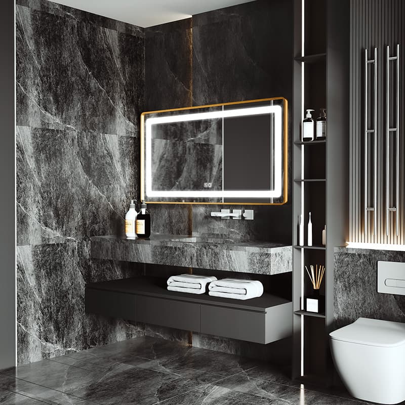 Customized illuminated LED bathroom mirror with Framed