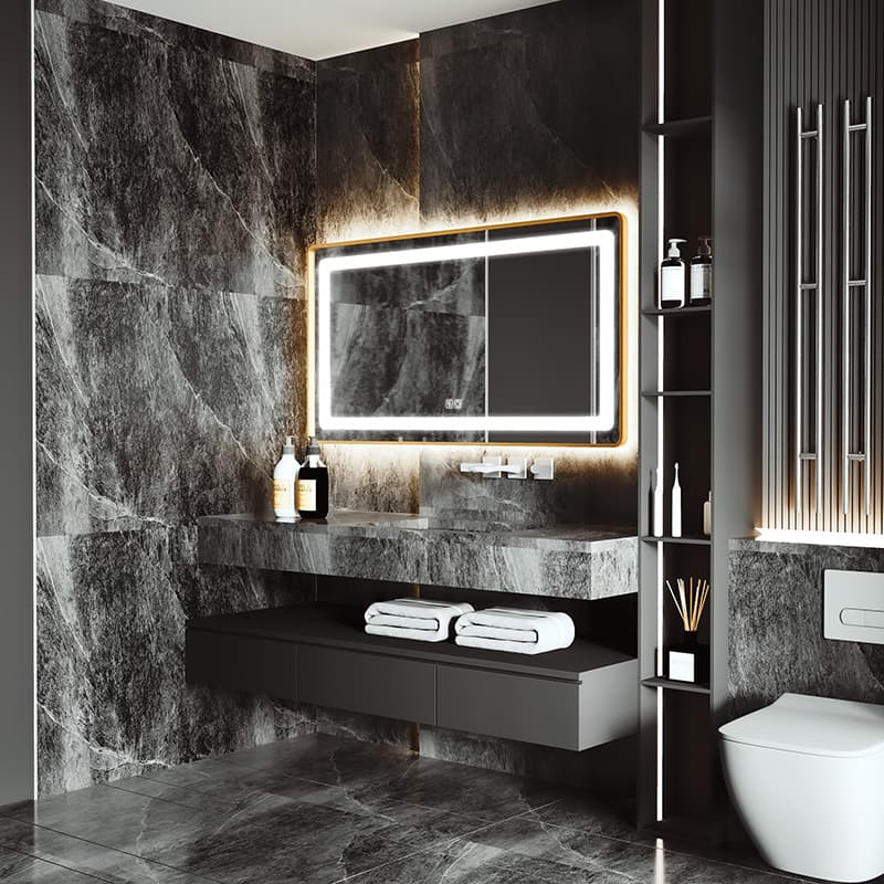 Customized illuminated LED bathroom mirror with Framed