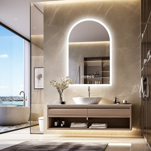 Customized Arched LED Bathroom Mirror