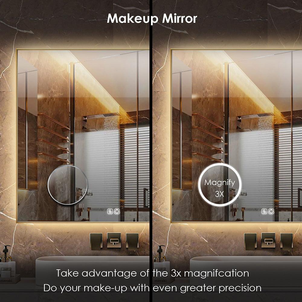 Customized illuminated LED bathroom mirror
