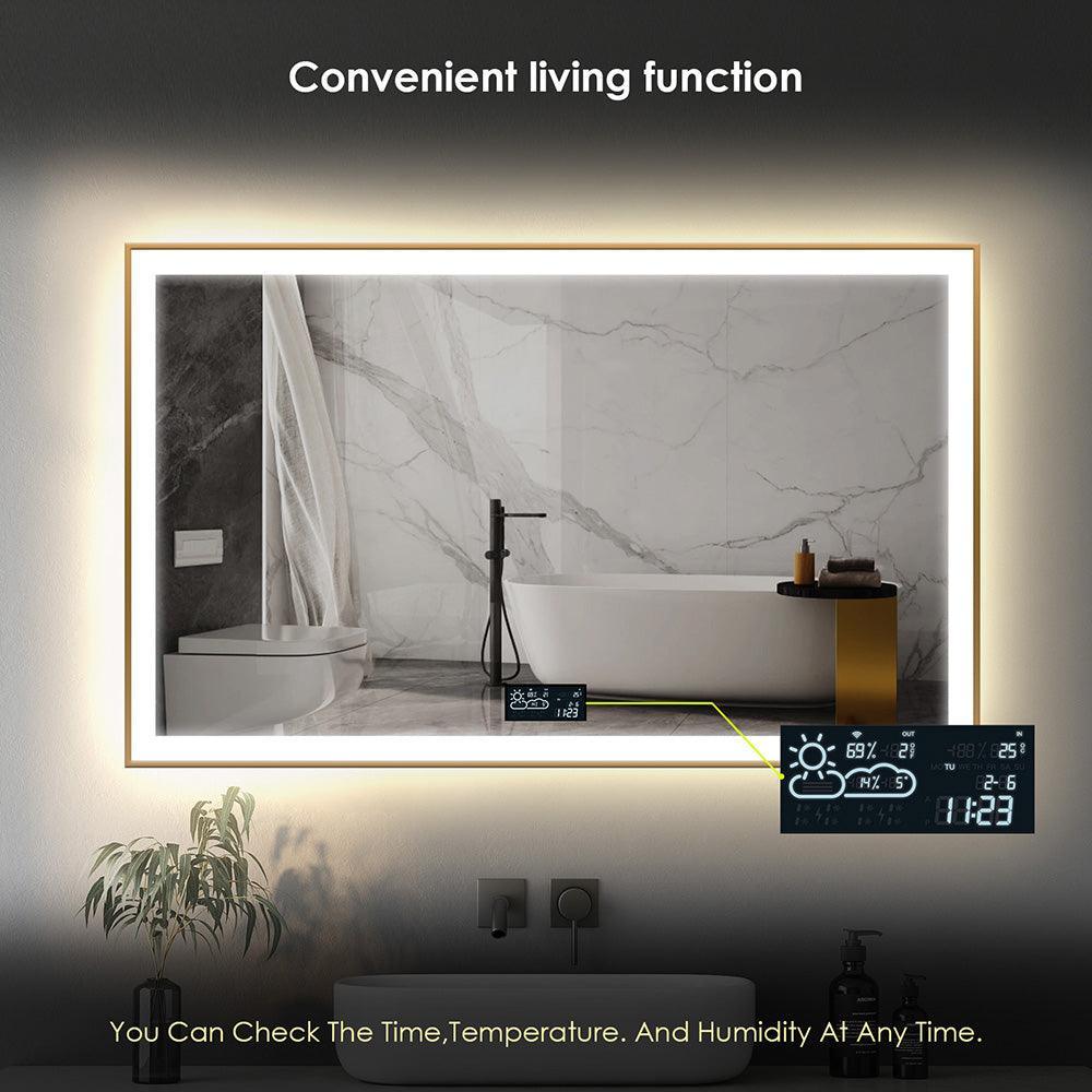 Customized left and right illuminated LED mirror with Frame