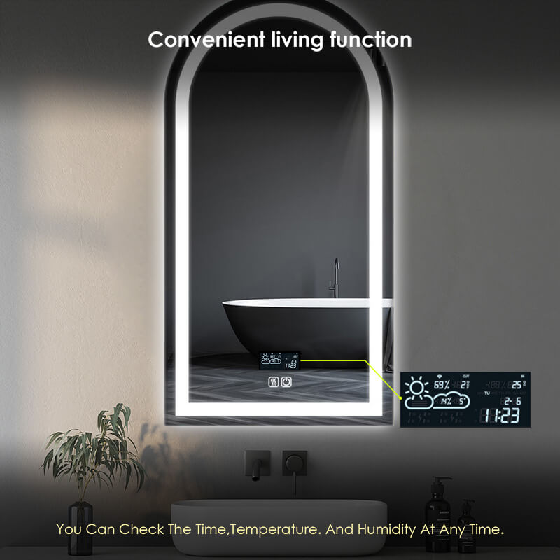 Customized Arched LED Bathroom Mirror