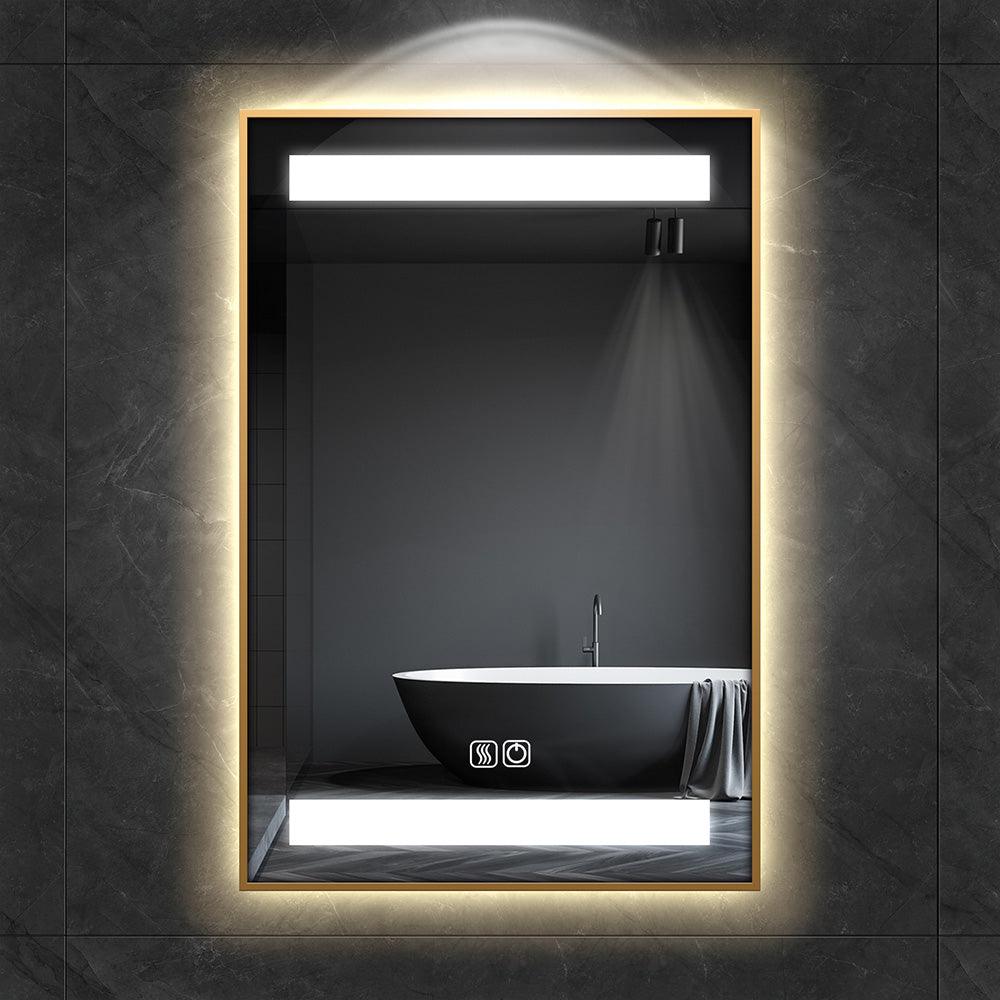 Customized up and down illuminated LED mirror with Frame