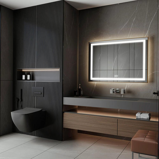 Customized illuminated LED bathroom mirror with Frame