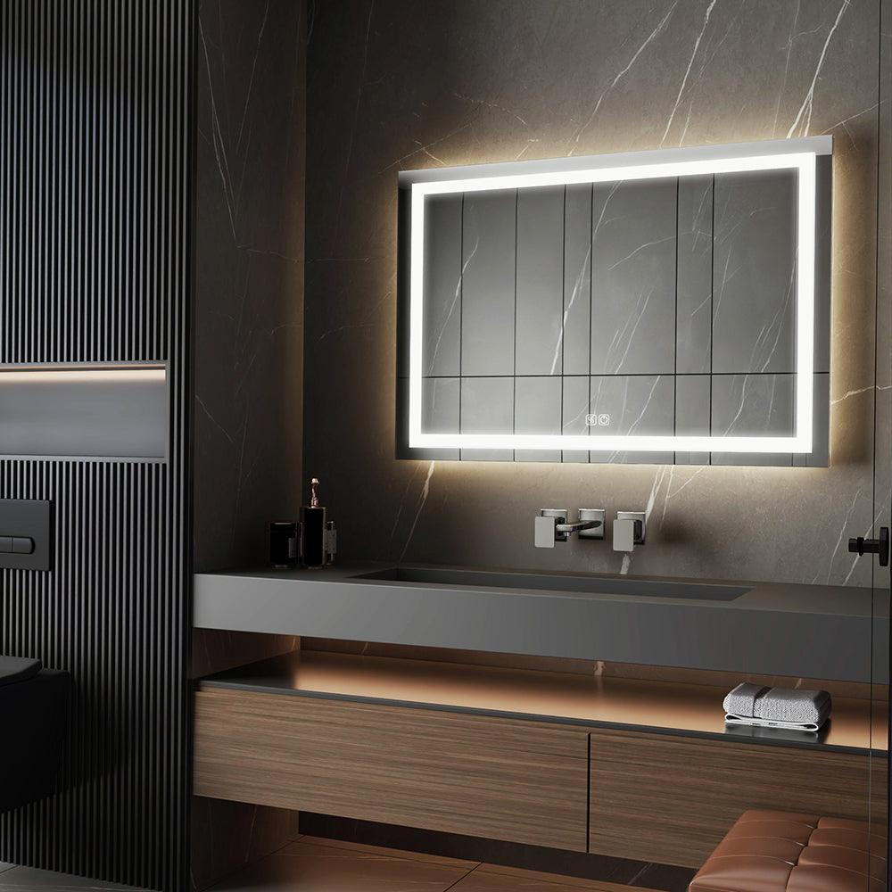 Customized illuminated LED bathroom mirror