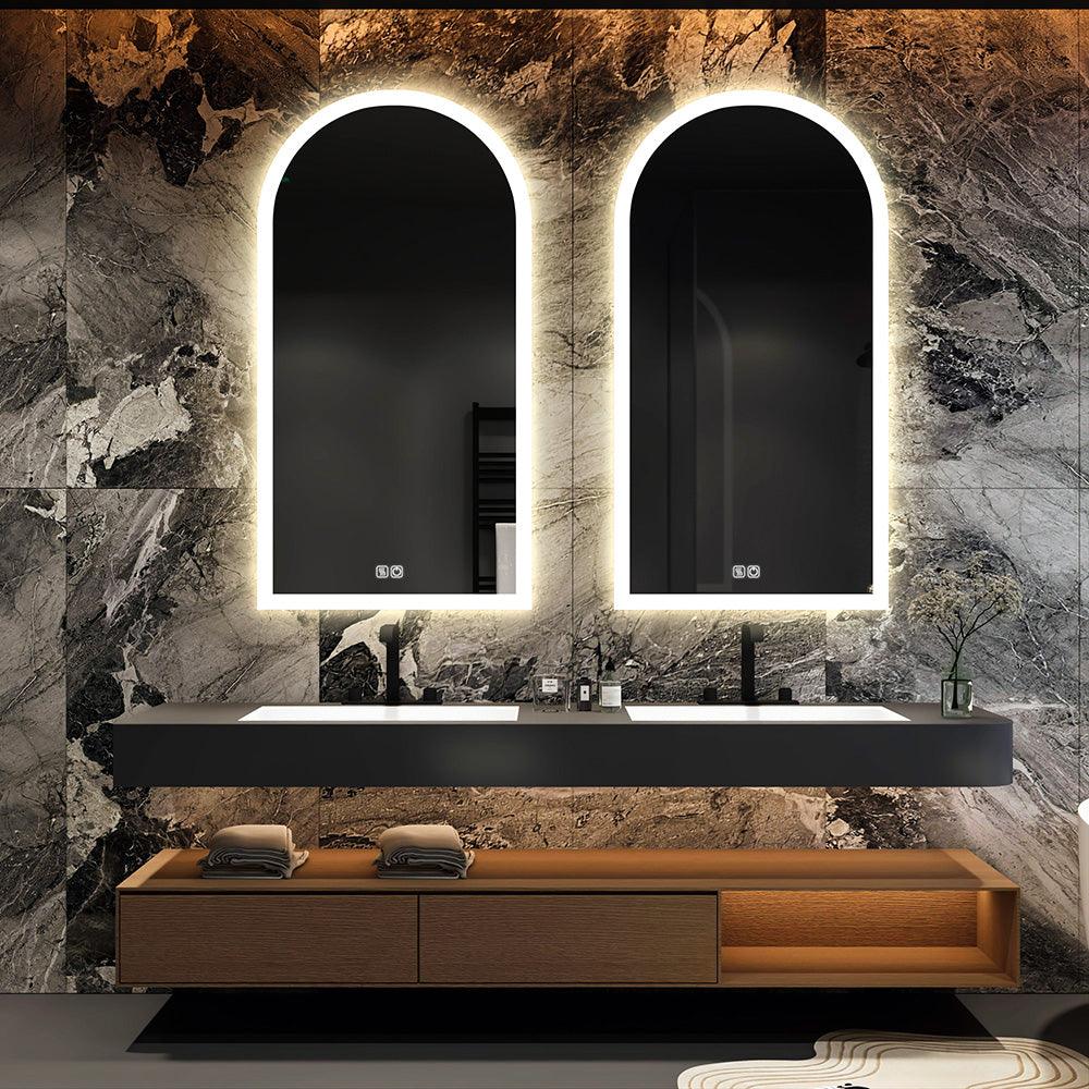 Customized Arched LED Bathroom Mirror