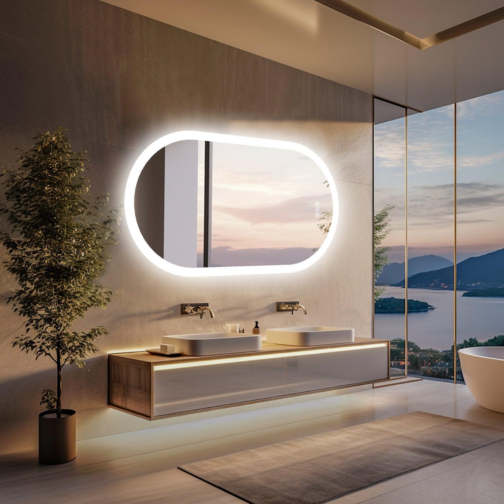 Customized Oval LED Bathroom Mirror