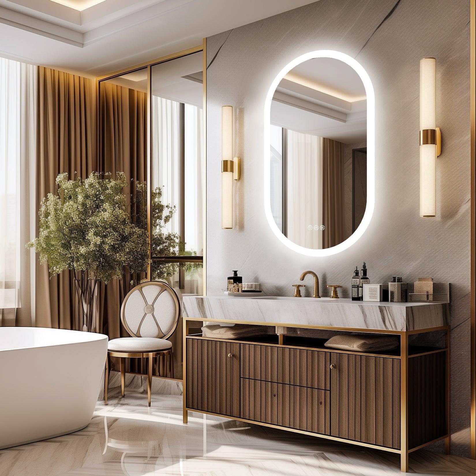 Customized Oval LED Bathroom Mirror