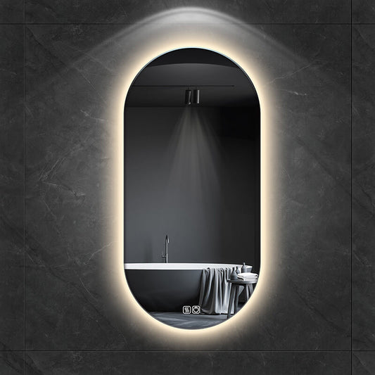 Customized Oval LED Bathroom Mirror with Backlight