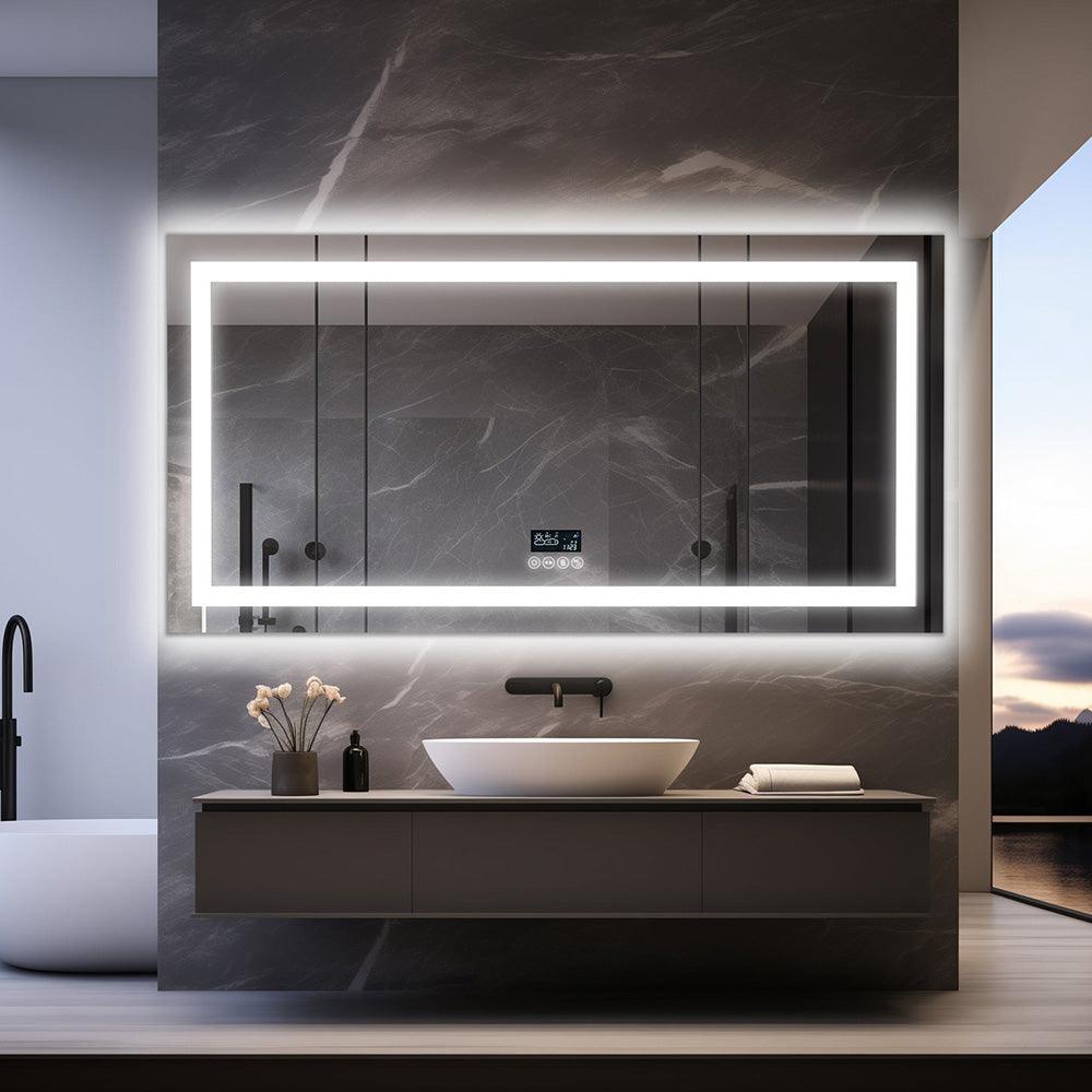 Customized illuminated LED bathroom mirror